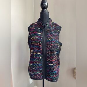 Serengeti Multi Colored Knit Vest Women’s Size Medium